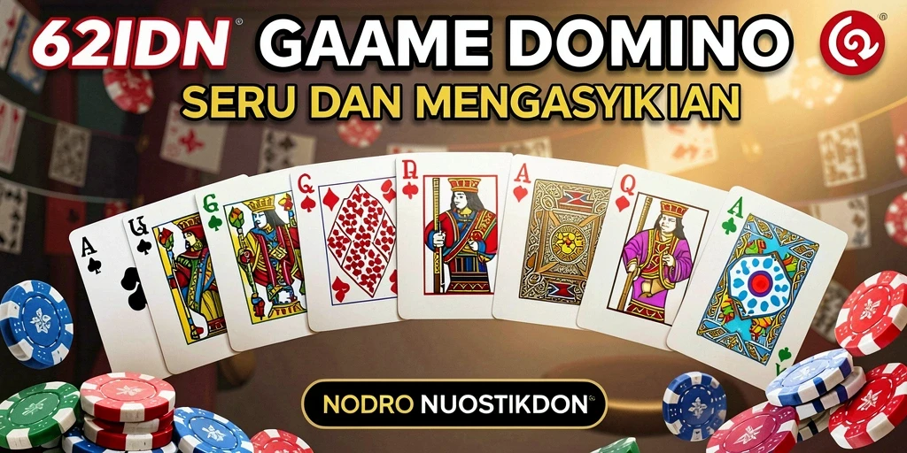 Tampilan gameplay Domino yang seru dan menarik dalam 62IDN.