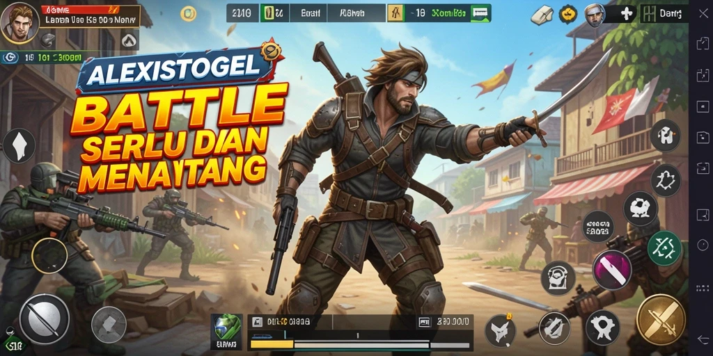 Tampilan gameplay <strong>ALEXISTOGEL</strong> yang mendebarkan dalam pertempuran Battle Royale.