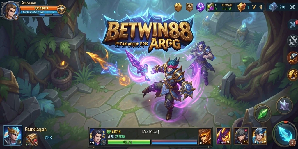 Tampilan screenshot utama BETWIN88 menampilkan aksi pertempuran ARPG yang intens.