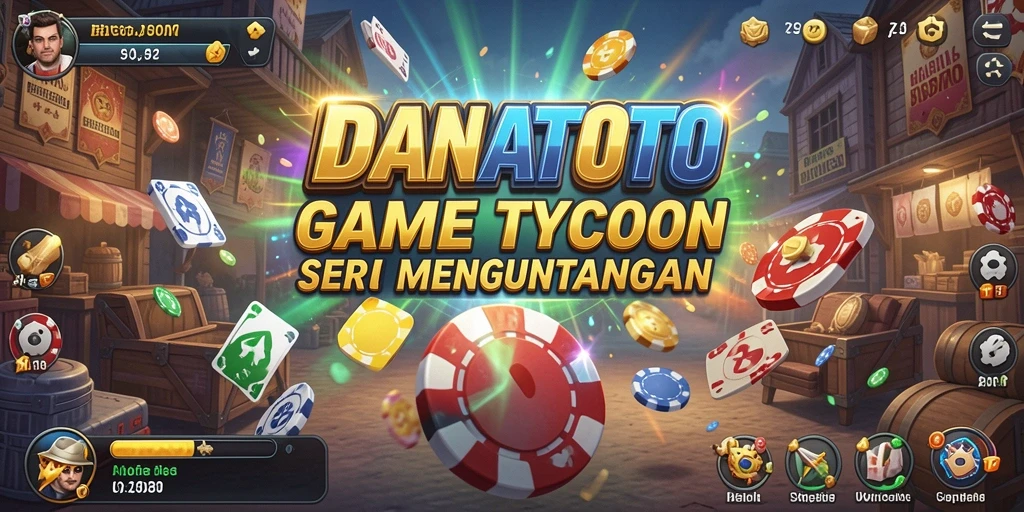 Screenshot utama DANATOTO menampilkan gameplay Tycoon yang seru.