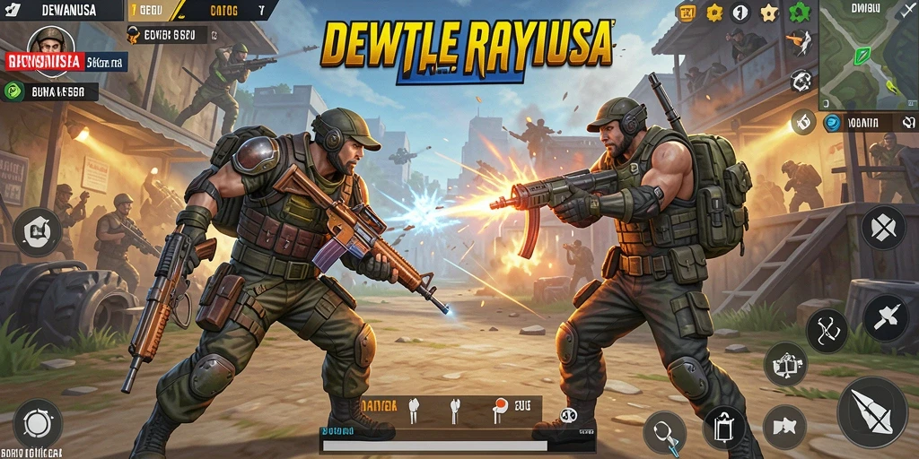 Gameplay seru DEWANUSA dalam pertarungan Battle Royale.