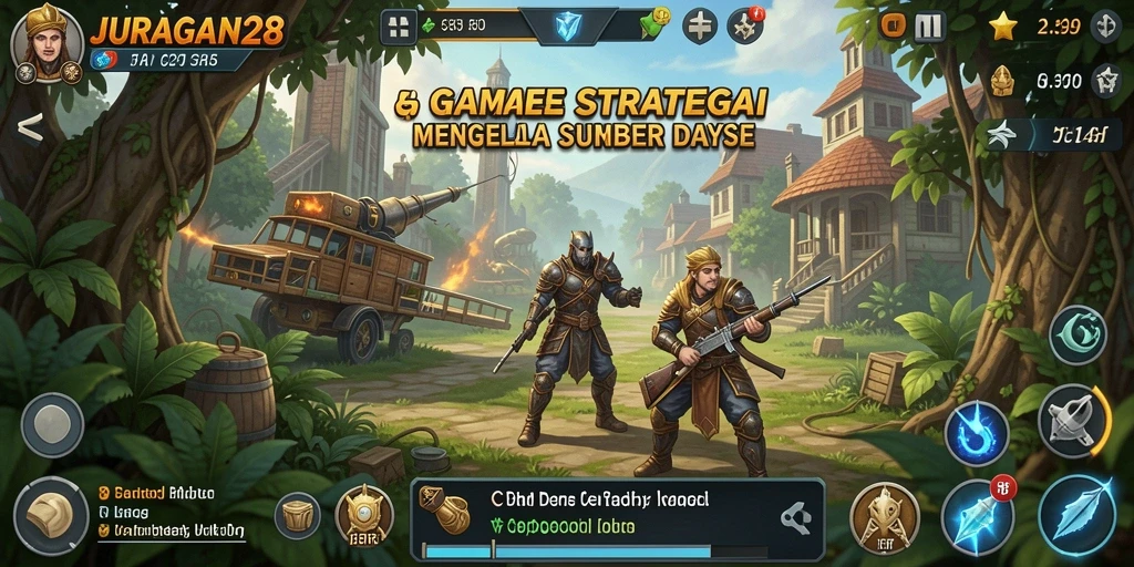 Tampilan gameplay JURAGAN28 menunjukkan strategi dan manajemen sumber daya.