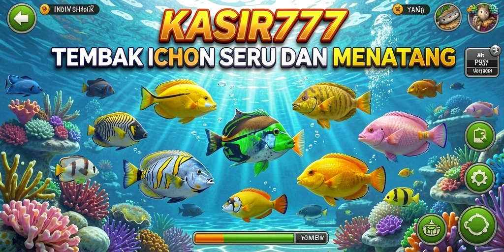 Screenshot gameplay KASIR777 menunjukkan aksi menembak ikan yang seru.