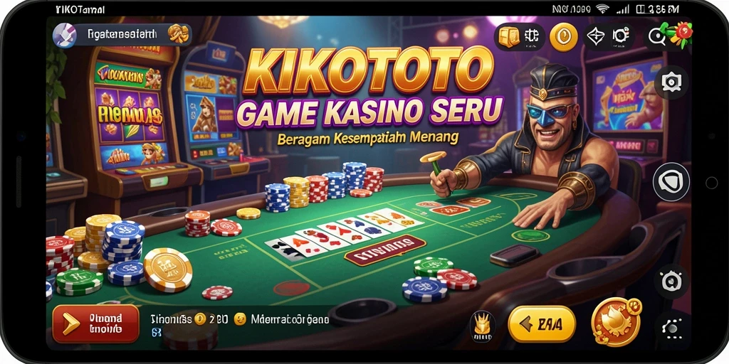 Gameplay KIKOTOTO yang seru dalam suasana kasino nyata.