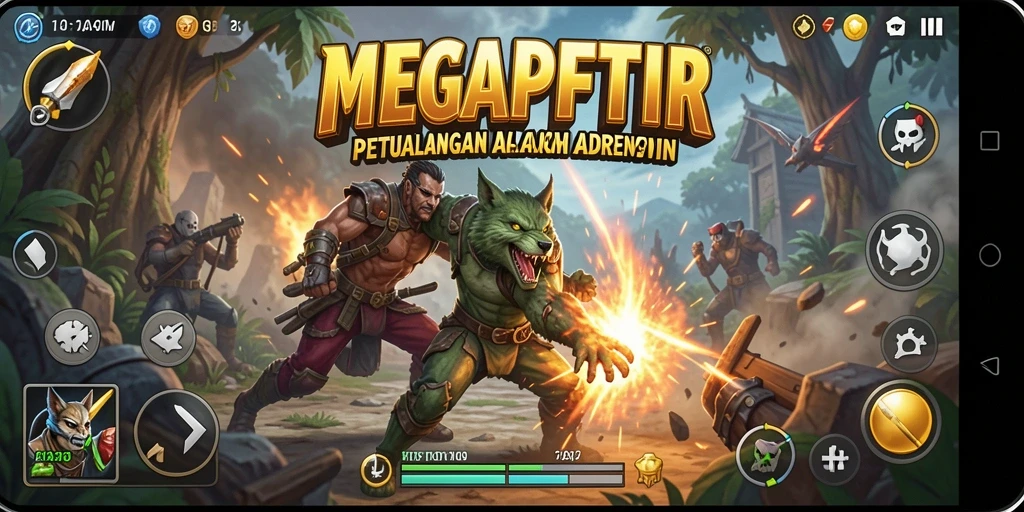 Tampilan menakjubkan dari gameplay aksi MEGAPETIR yang memacu adrenalin.