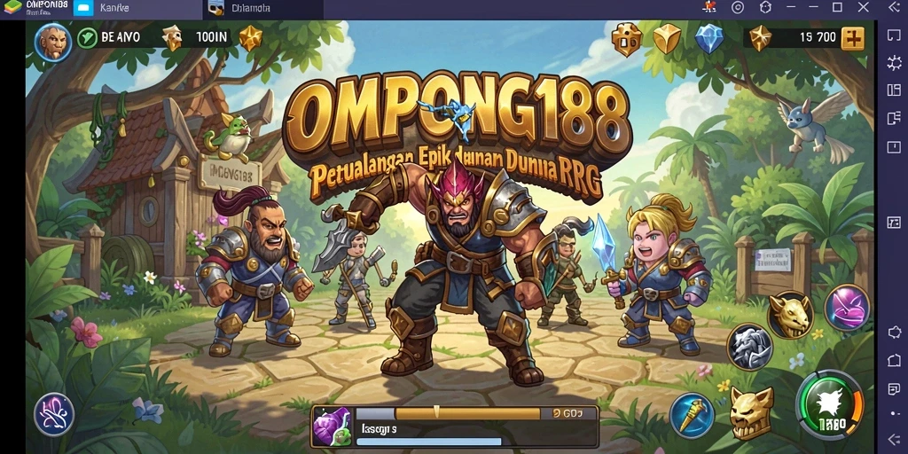 Screenshot menampilkan pertarungan epik dalam OMPONG188.