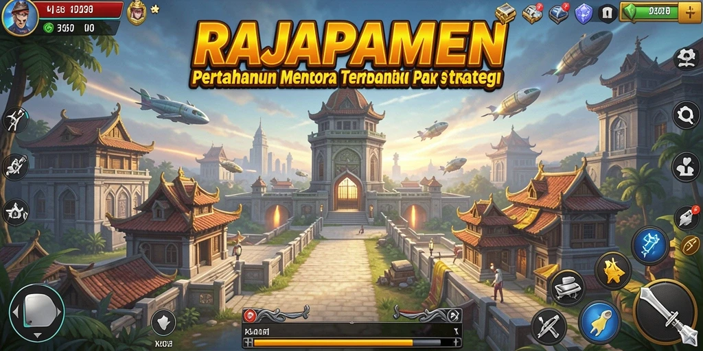 Tangkapan layar menampilkan strategi menara dalam permainan RAJAPAMEN yang mendebarkan.