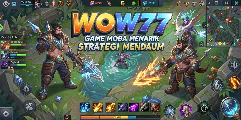 Tangkapan layar gameplay <strong>WOW77</strong> dengan pertarungan tim yang intens.